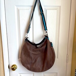 GABS Expandable Leather HOBO Shoulder/Crossbody Bag Made in Italy EUC
